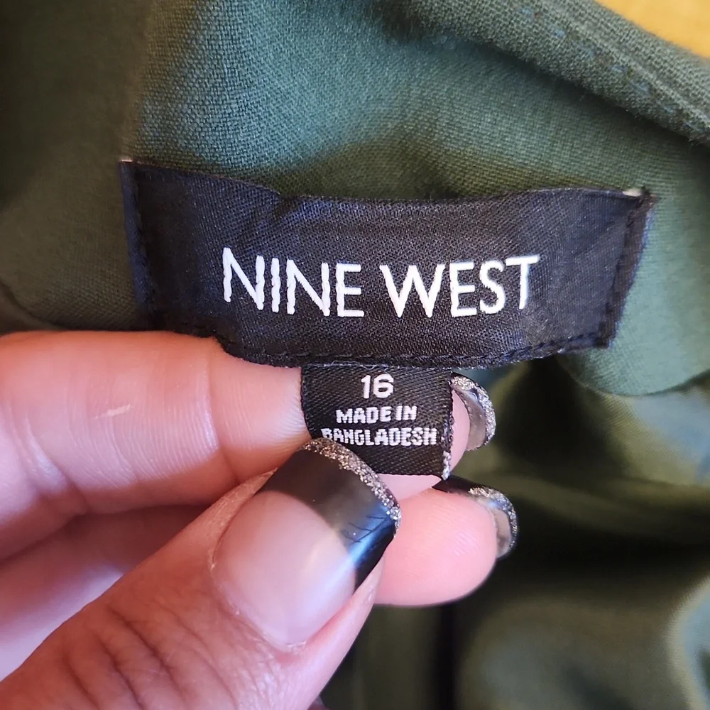 Nine West Green Blazer Suit Jacket Professional - Picture 4 of 6